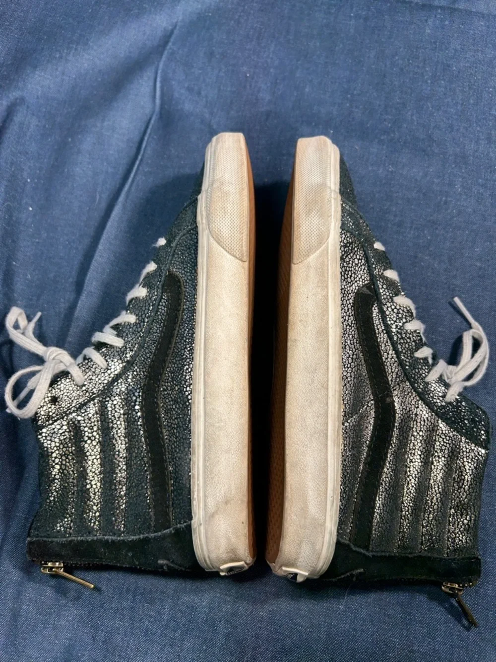 Vans high top skateboard shoes